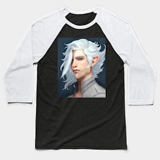 Portrait of a Male Light Elf Baseball T-Shirt